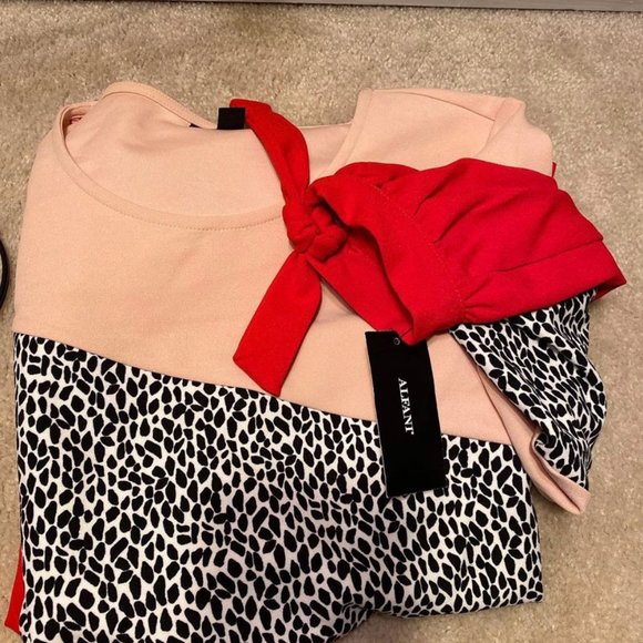 NWT Gorgeous Alfani Pink and Red Top/Blouse - Picture 4 of 5